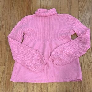 Pink Turtleneck Women Sweater